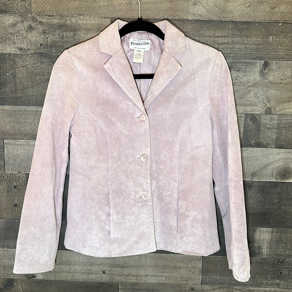 Pretty Smoky Violet Pendleton Suede Jacket - Picture 1 of 4